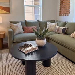 Open space living area with natural lighting